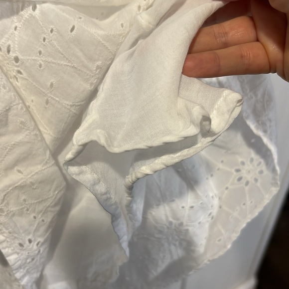 Nicole Miller New York Cotton Eyelet White Sleeveless A line Dress size small - Picture 7 of 10